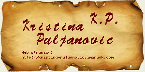 Kristina Puljanović vizit kartica